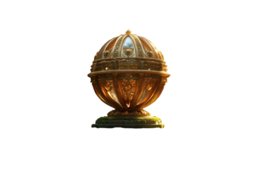 Turtle shaped decorative egg with holiday ornament style on white background