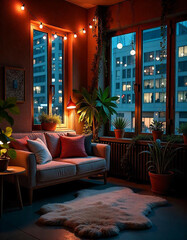 Tiles, carved wood furniture, lantern lighting, and jewel-toned textiles interiours