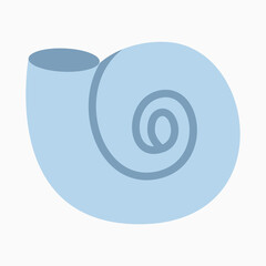 sea ​​shell flat icon isolated on white