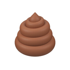 Poop isolated 3d render icon illustration