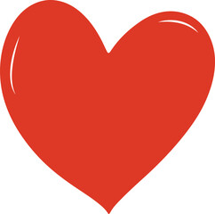  Simple Red Heart Love Symbol Illustration Vector.