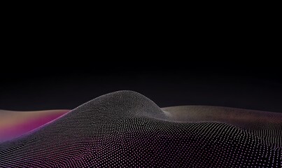 Abstract data landscape on a dark background