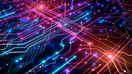 abstract circuit board background - Powered by Adobe