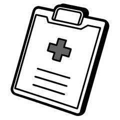 Obraz premium Medical File Pad – Clean Vector Design