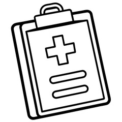 Obraz premium Medical File Pad – Clean Vector Design