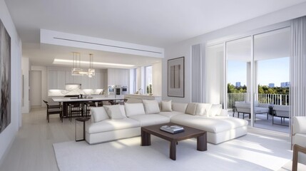 Fototapeta premium Modern open plan living area