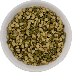 Green beans on transparent background