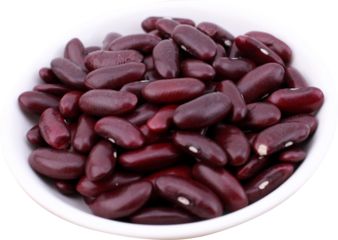 Red beans on transparent background