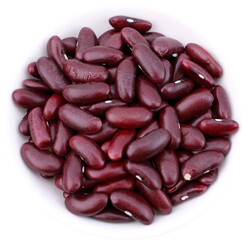 Red beans on transparent background