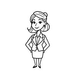 Woman with a confident mood with hands on hips representing a business professional