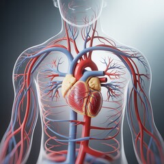 Anatomical Heart Illustration Human Cardiovascular System Health