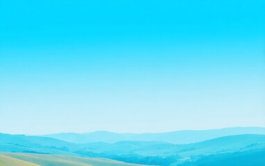 Hills fading into a cyan haze