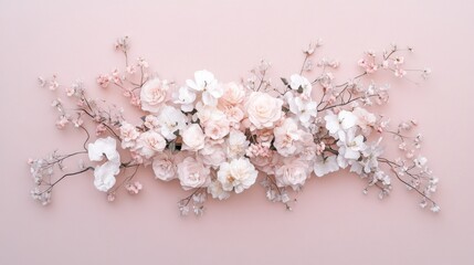 Pastel pink and white flower arrangement
