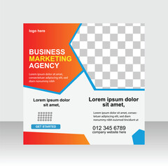 Digital marketing agency instagram post and social media banner template