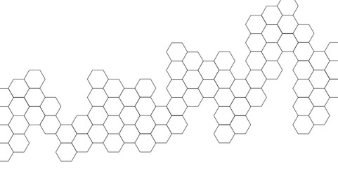 Abstract 3d hexagon grey and white out line technology style honeycomb seamless pattern background. Abstract background with hexagon, modern abstract vector polygonal pattern.