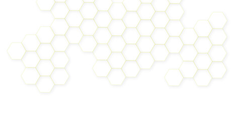 Abstract white hexagon concept background. Seamless pattern with hexagon. Hexagonal white hexagons honeycomb wallpaper. Abstract white lines background.	