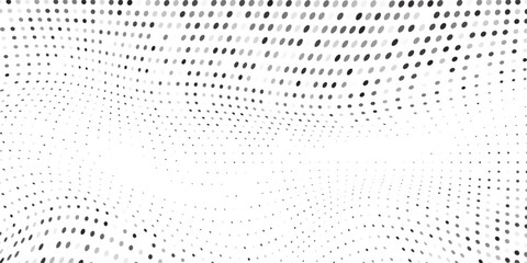 Art halftone gradient texture. Vanishing polka dot background. Repeating dots gradation pattern simple abstract art
