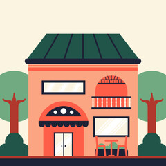 Modern house illustration