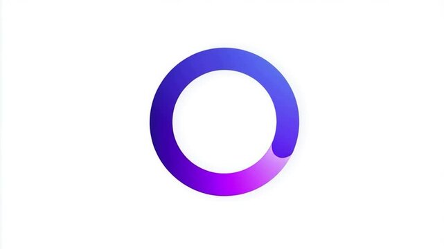 Vibrant purple minimal circular loading animation. Designed as a seamless loop for tech projects, mobile apps, and digital presentations