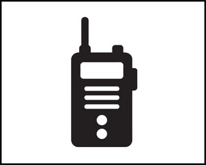walkie talkie silhouette flat icon high contrast