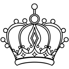 Regal Crown Jewel Vector Art