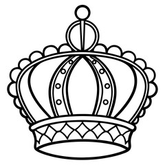 Regal Crown Jewel Vector Art