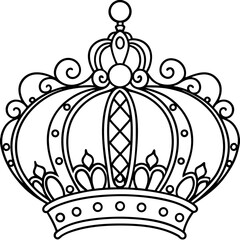 Regal Crown Jewel Vector Art