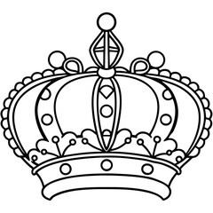Regal Crown Jewel Vector Art