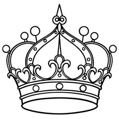 Regal Crown Jewel Vector Art