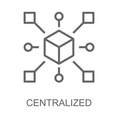 Centralized Icon Line Style. Design Vector Illustration