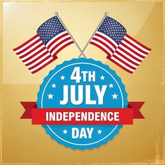 Celebrating Independence Day with American Flags Patriotic Imagery for the Fourth of July Holiday and Festive National Pride