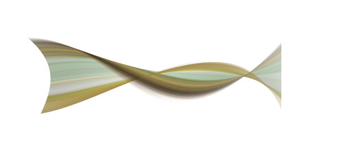 Abstract swirling gold and green wave design; elegant, flowing, dynamic motion graphic.