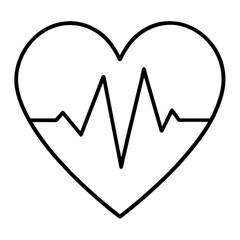 Rhythmic Heartbeat Silhouette