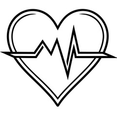 Rhythmic Heartbeat Silhouette