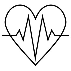 Rhythmic Heartbeat Silhouette