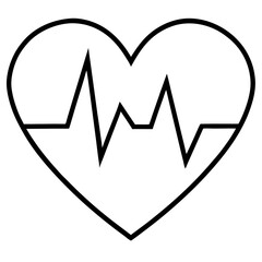 Rhythmic Heartbeat Silhouette