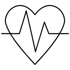 Rhythmic Heartbeat Silhouette