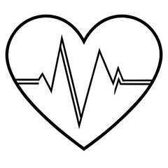 Rhythmic Heartbeat Silhouette