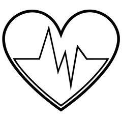 Rhythmic Heartbeat Silhouette