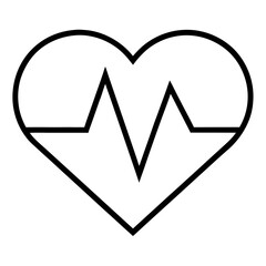 Rhythmic Heartbeat Silhouette