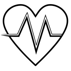 Rhythmic Heartbeat Silhouette
