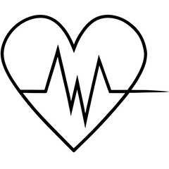 Rhythmic Heartbeat Silhouette