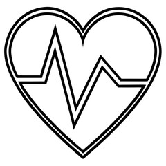 Rhythmic Heartbeat Silhouette