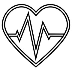 Rhythmic Heartbeat Silhouette