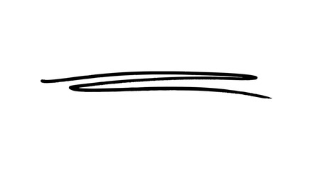 Hand-drawn Marker Line on a Transparent Background	
