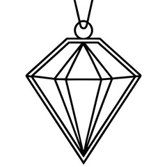 Sleek Diamond Outline Design