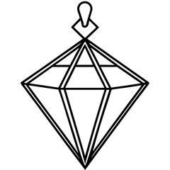 Sleek Diamond Outline Design