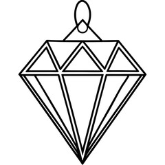Sleek Diamond Outline Design