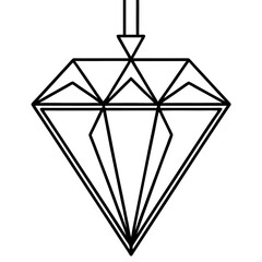 Sleek Diamond Outline Design