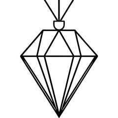Sleek Diamond Outline Design